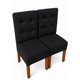 thumbnail image 3 of Pack 4 sillas de comedor, respaldo curvo, estilo capitoné, color negro, 3 of 4