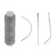 thumbnail image 3 of pista de pelo de algodón tejido de la trama coser hilo de decoración para la extensión del pelo gris, 3 of 5