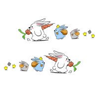 Magideal - Calcomanías Gráficas De Calcomanías Gráficas Para Ventanas, Vehículos, Barcos, Decoración Fácil De Aplicar, Animales Divertidos De Dibujos Animados, 1 Par S