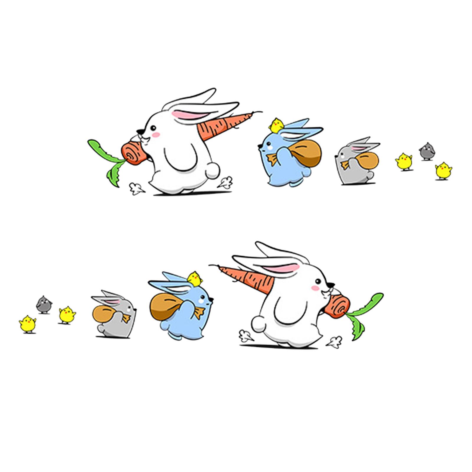 Magideal - Calcomanías Gráficas De Calcomanías Gráficas Para Ventanas, Vehículos, Barcos, Decoración Fácil De Aplicar, Animales Divertidos De Dibujos Animados, 1 Par S