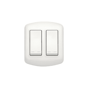 Bticino - Casquete Interruptor Doble 9/15 Sobrepuesto Blanco