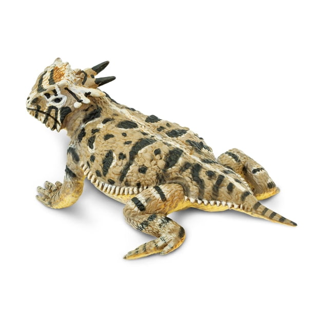 Figura de lagarto cornudo de Safari Ltd., 13 cm, juguete educativo para mayores de 3 años