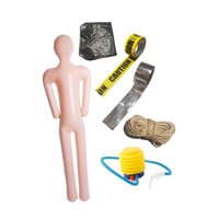 Magideal - Maniquí Inflable, Accesorio Aterrador Para Decoración De Halloween, Accesorio De Víctima De Muerte De Terror Para Decoración De Halloween De Bricolaje Con Bomba