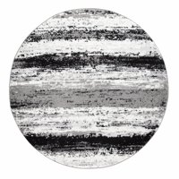 Modalfo - Alfombra Redonda Florida Gris 160 X 160 Cm