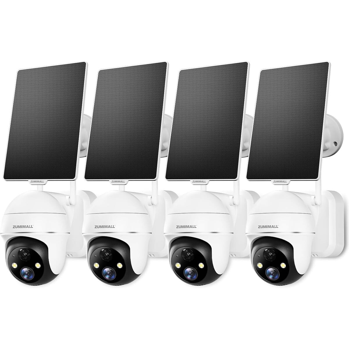 Cámara Seguridad Solar Zumimall 2k 360° 4 Unidades Wifi