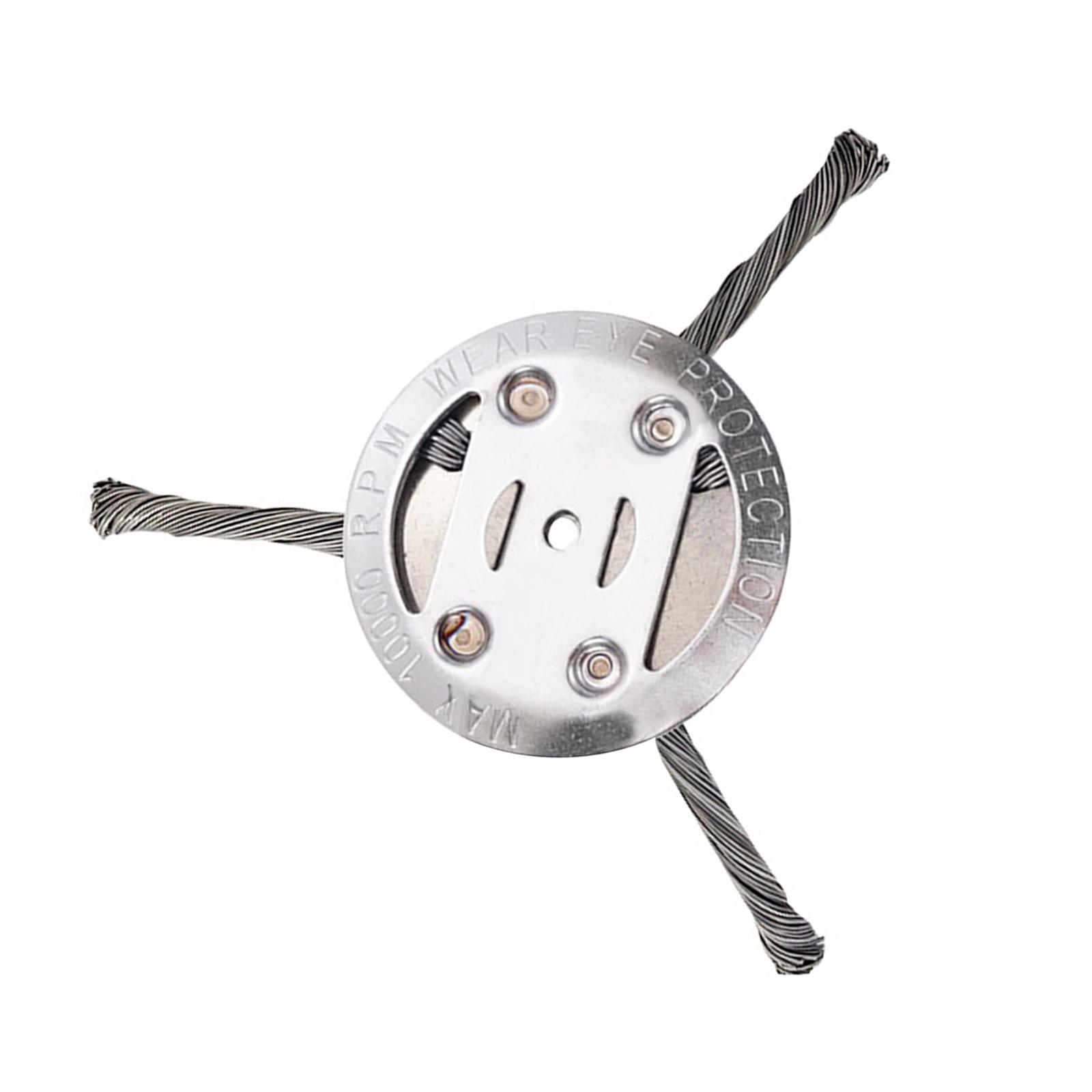 Magideal - Discos De Alambre De Acero De 5,91 Pulgadas Para Recortadora, Cabezal De Repuesto Sólido Para Cepillo Rotatorio De Malezas, Cabezal Para Desmalezadora 3 Cuchillas