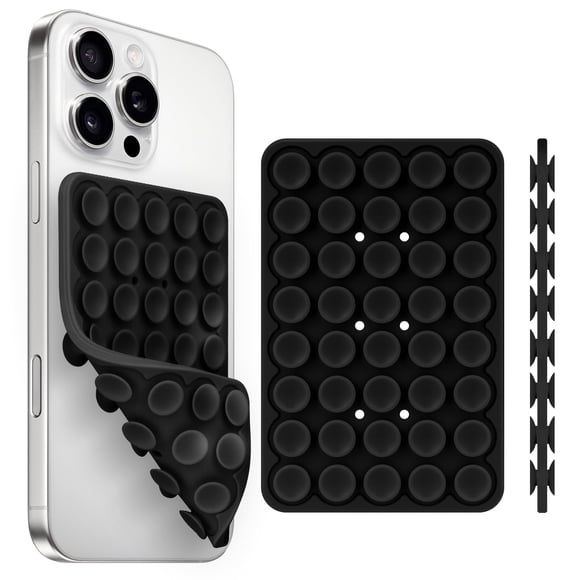 Soporte para teléfono Yojaro de silicona de doble cara negro