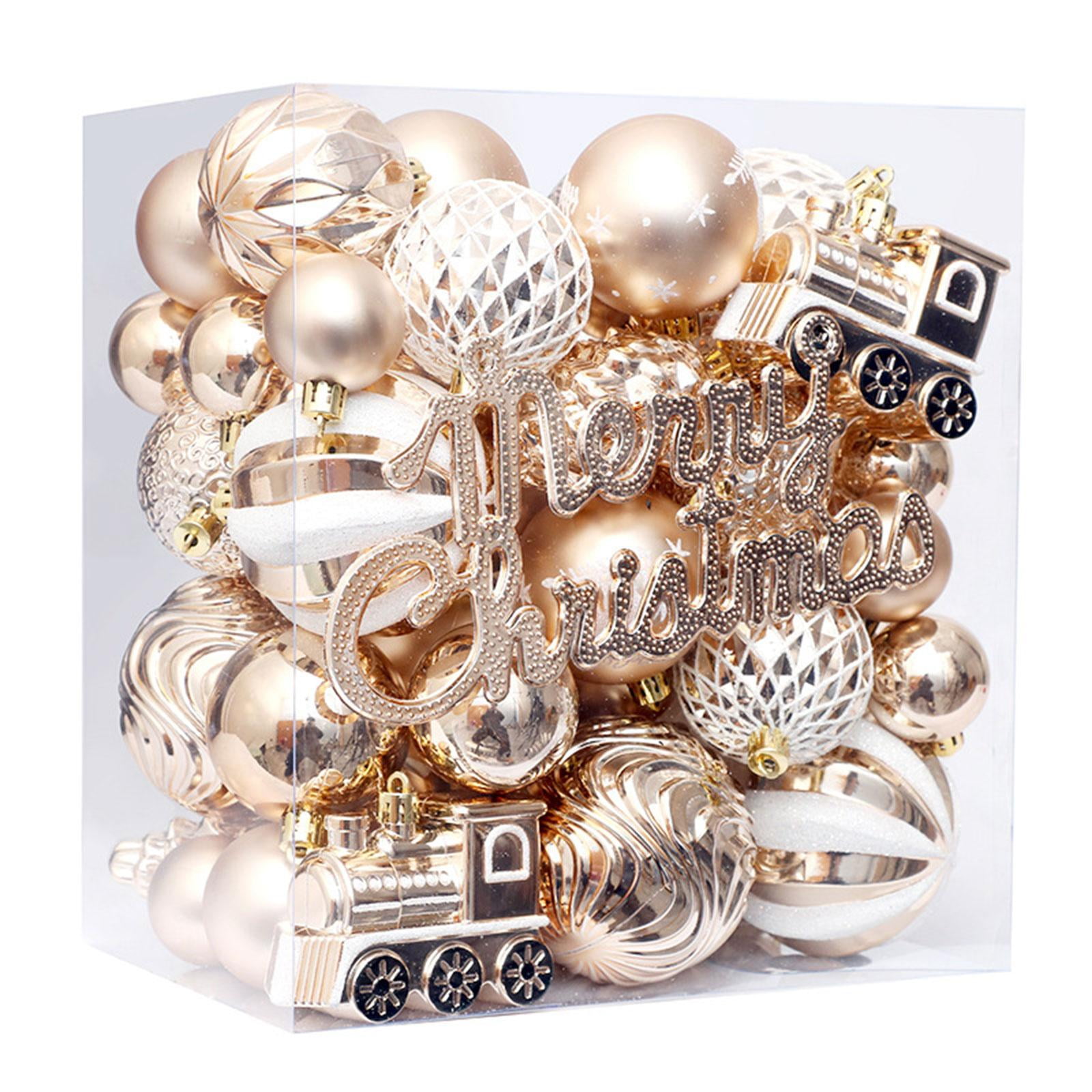 Magideal - 65x Bolas De Navidad Bolas De Navidad Manualidades Decorativas De Bricolaje Adornos Navideños Colgantes Para El Día De San Valentín Árboles De Navidad