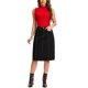 thumbnail image 2 of INSPIRE CHIC Falda de Jean para Mujer Regreso a Clases Cintura Alta Línea A Elástica en la Espalda Casual Hasta la Rodilla Falda de Mezclilla XL Negro, 2 of 6