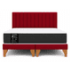 thumbnail image 2 of Cama 2 Plazas Completa  Rojo | Base Europea + Colchón Mery Desing 22CM + Respaldo Tapizado, 2 of 8
