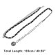 thumbnail image 3 of Unique Bargains 1 Pc Cadena de Cintura Moda Cordón de Cintura Ajustable para Mujeres Negro Tono Plateado, 3 of 6