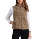 thumbnail image 1 of INSPIRE CHIC Chaleco de Piel Sintética Elegante para Mujer con Cremallera sin Mangas para Uso Casual S Caqui, 1 of 6