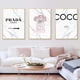 thumbnail image 1 of Póster de moda con botella de perfume, impresiones artísticas en lienzo, pintura de pared con flores de peonía, imágenes artísticas marmoladas, decoración de habitación de chica Vogue | 50 x 70 cm x 3, 1 of 7