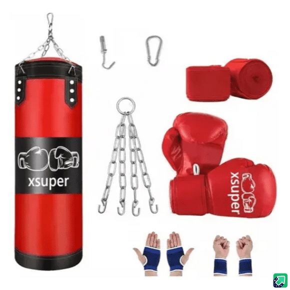 Guantes De Boxeo + Juego De Ejercicios Con Sacos (Vacío)