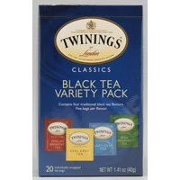 Paquete De 20 Bolsitas De Té Twinings Black Variety