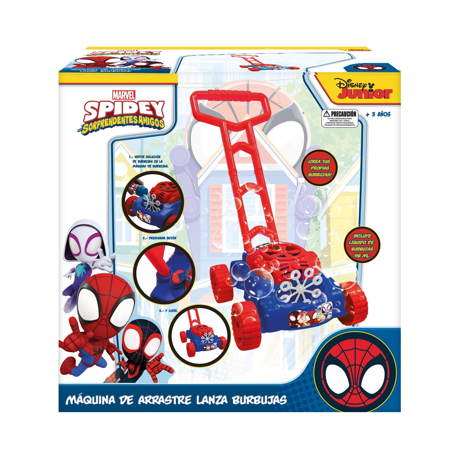 Lanzador Burbujas Arrastre Spidey Marvel