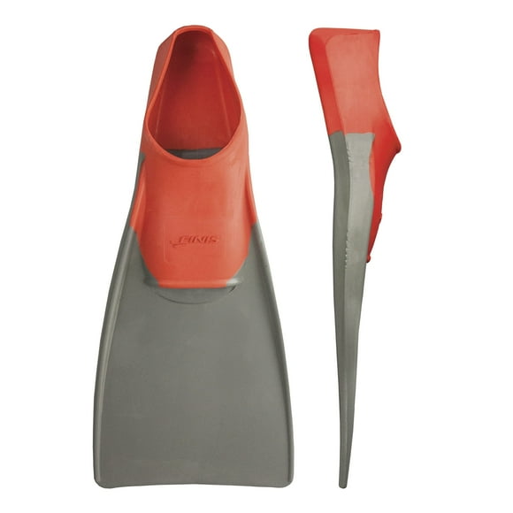 Aletas de natación FINIS Long Floating 7-9 rojas/grises para todas las edades