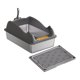 thumbnail image 4 of Caja De Arena Para Mascotas Con Parte Superior Abierta, Suministros Para Mascotas, Bandeja De Arena Para Mascotas Con Parte Superior Abierta Para Gatos De Interior, Gris Oscuro Con Estera, 4 of 5