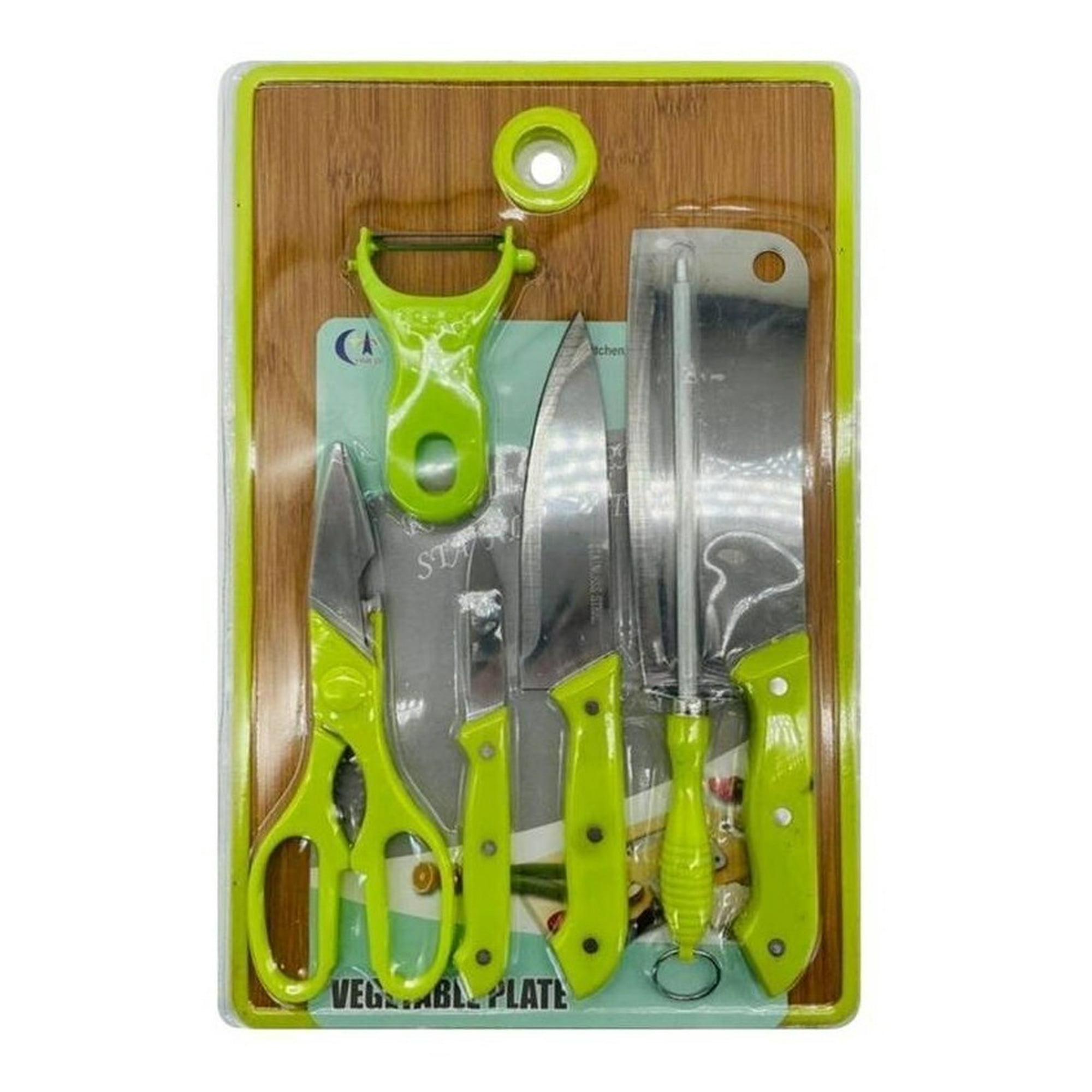 Genérico - Set Utensilios Cocina Tijera Cuchillo Afilador Pelador