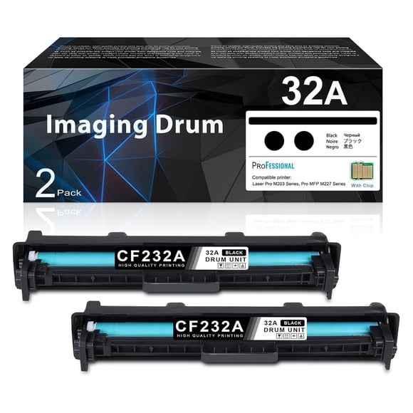 Tambor de imagen ZXTZX 32A negro de rendimiento extra alto, paquete de 2
