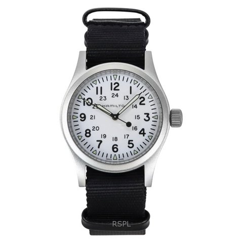 Reloj Hamilton Khaki Field Textile Strap White Dial Automatic H69439910 Men'S Watch