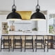 thumbnail image 5 of Luces colgantes Susurise Kitchen Island, paquete de 3 unidades, metal negro, 5 of 7