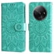 thumbnail image 1 of Funda tipo cartera FOXDOCK para Xiaomi Redmi A3 , diseño girasol en relieve, cuero PU, cierre magnético, soporte y tarjetero, 1 of 5