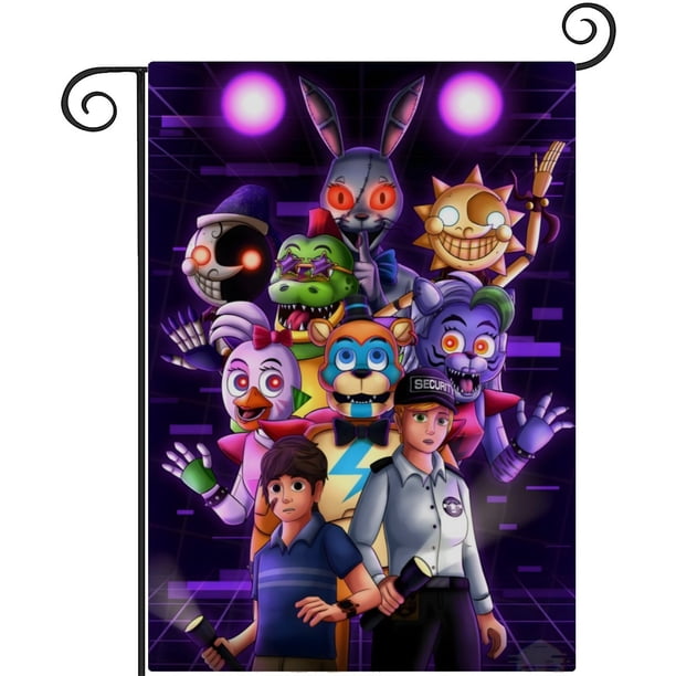 Cinco Noches en Freddy's -bandera de jardín temática. Regalo perfecto para fans, amigos y familiares, ideal para actividades al aire libre y decoración de fiestas.28CM*45CM