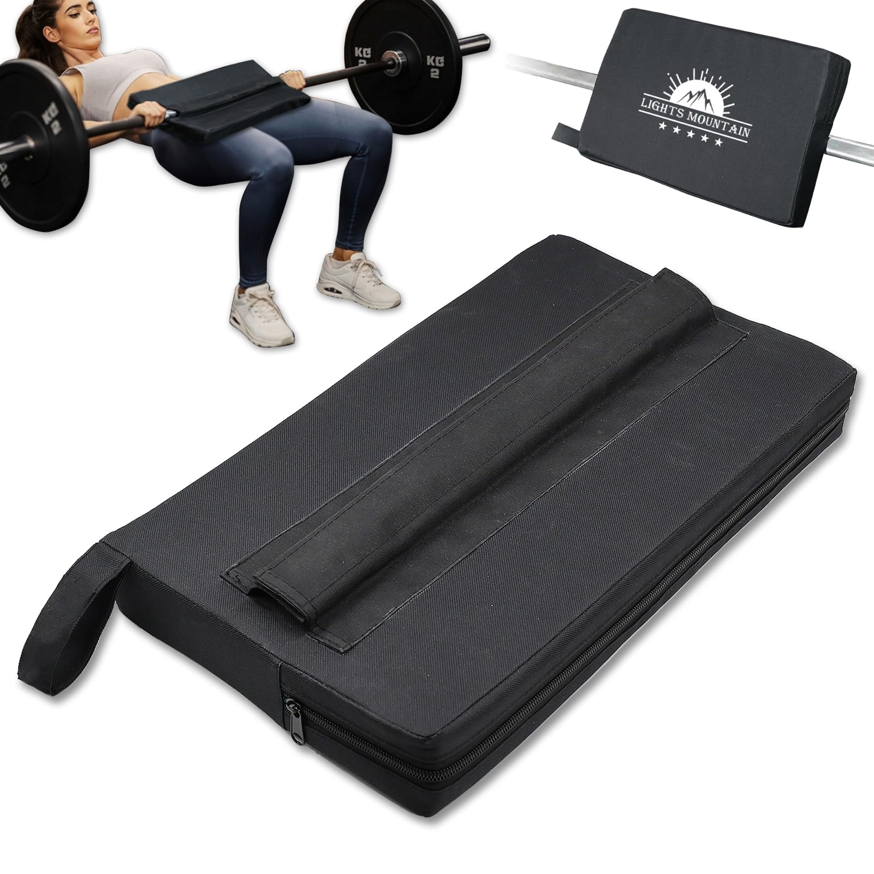 Lights Mountain - Almohadilla Para Hip Thrust Extra Gruesa Para Barra