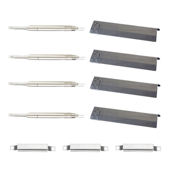 Kit Repuestos 4 Quemadores + 4 Difusores + 3 Guías de gas Universal Ajustable Parrillas a Gas