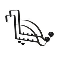 Magideal - Colgador Sobre La Puerta, Gancho Colgante Trasero Para Puerta, Fácil Instalación, Organizador Para Ahorrar Espacio, Estante Para Bolsos De Dormitorio, Negro