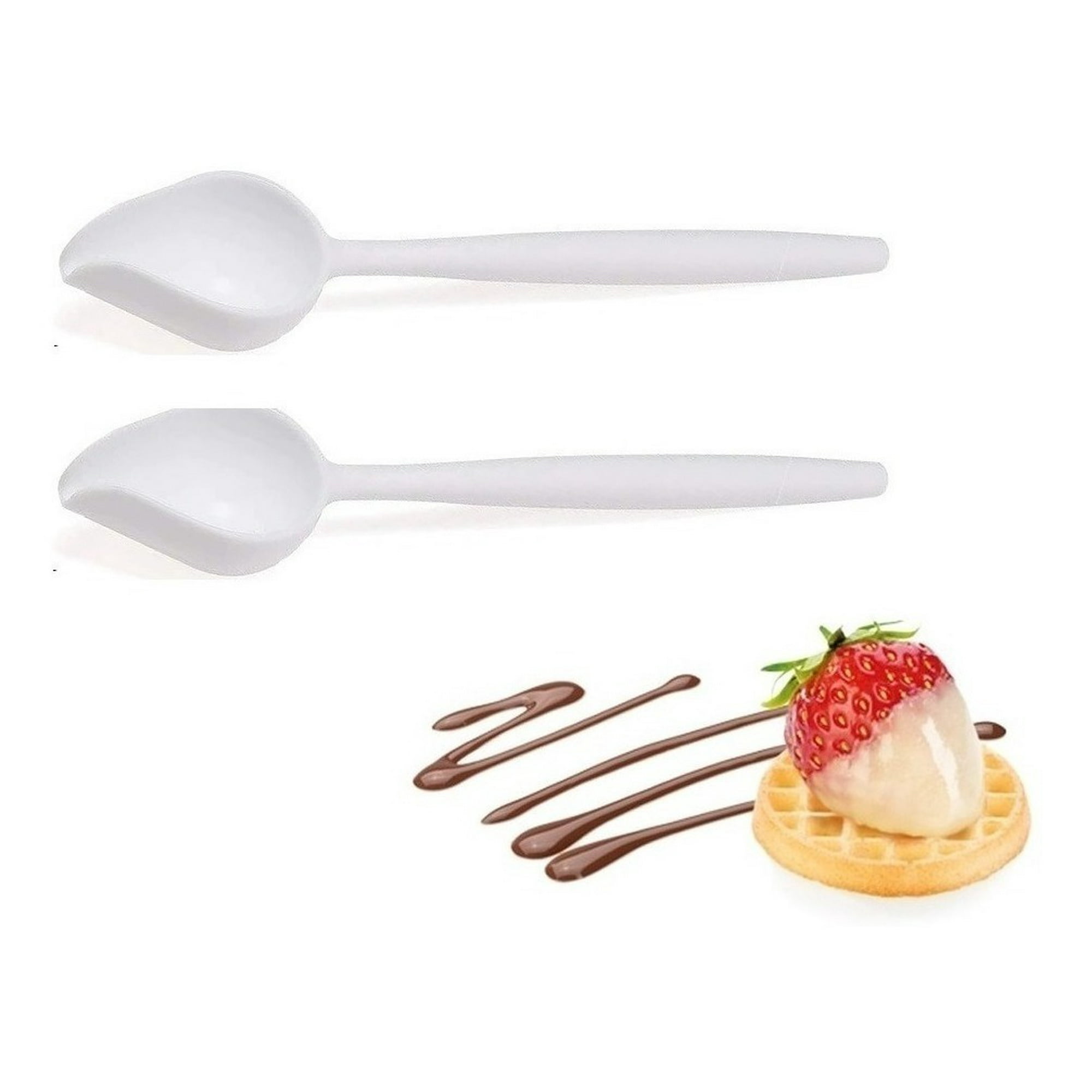 Genérico - Pack X2 Cuchara Para Decorar Cuchara Para Chocolate Goteo