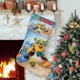 thumbnail image 1 of Agente Especial Oso Tema: Calcetines de Navidad, fino lino blanco para colgar en escaleras y chimenea, decoración navideña para el hogar, regalo de Navidad. 45cm × 32cm, 1 of 5