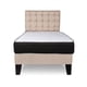 thumbnail image 1 of Cama 1 plaza completa Base americana + colchón de resortes + respaldo cuadros beige, 1 of 2
