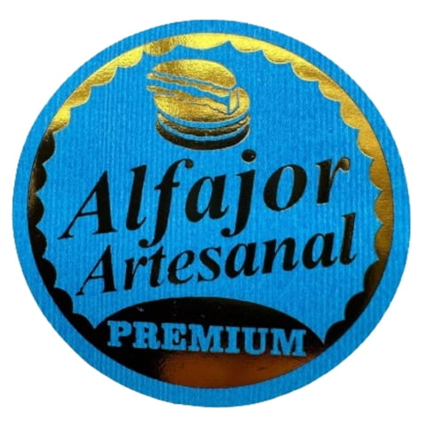 Genérico - Sticker Alfajor Celeste 38Mm 100Un Azul