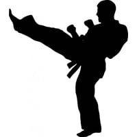 Rienda Libre Graphics - Decomural Martial Arts Karate Kick Ws-18843