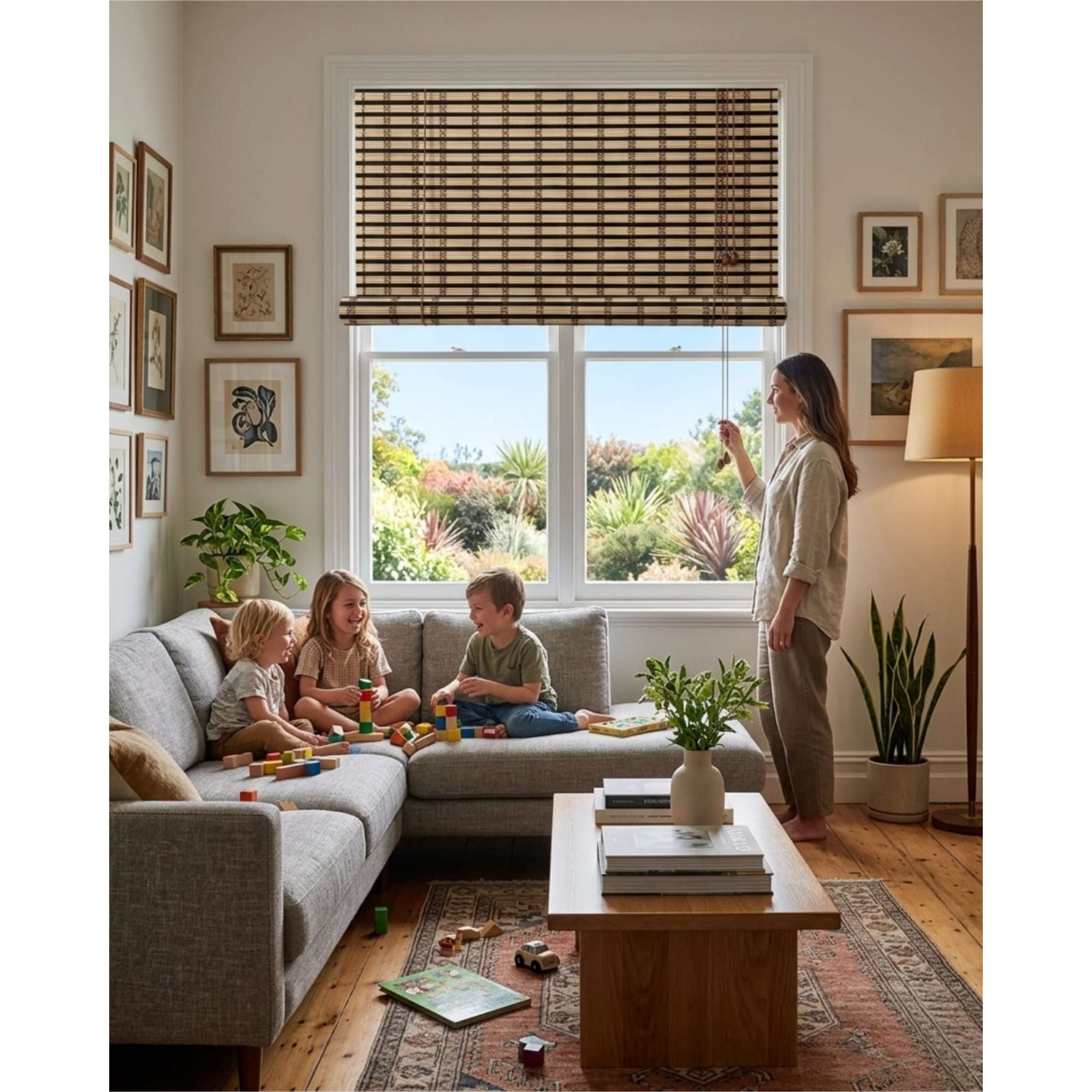 Mylhogar - Persiana Roller De Bambu Decoracion Moderna 180x180cm