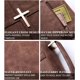 thumbnail image 4 of Funda Para Biblia De Cuero Vegano Con Bolsillo Para Teléfono Marrón, 4 of 6