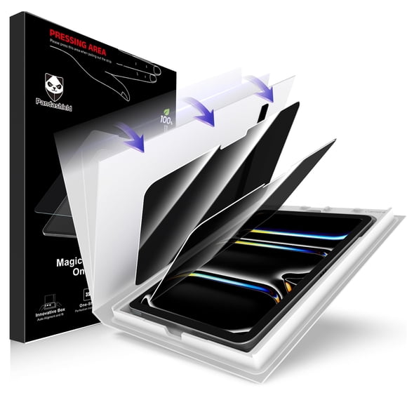 Protector de pantalla de privacidad PandaShield para iPad Pro 13" M5/M4 – Pack de 2