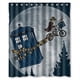 thumbnail image 1 of Cortina de ducha con diseño de Doctor Who, juego de cortinas de baño con ganchos, tamaño 60 x 72 pulgadas, 1 of 3