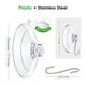 thumbnail image 5 of Ganchos con ventosa Hangerspace de PVC transparente con metal, paquete de 12, 5 of 7