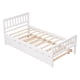 thumbnail image 4 of Cama doble con trundle, marco de cama de plataforma con cabecera y pie, para dormitorio pequeño espacio de vida, no se necesita muelle de caja, 4 of 6