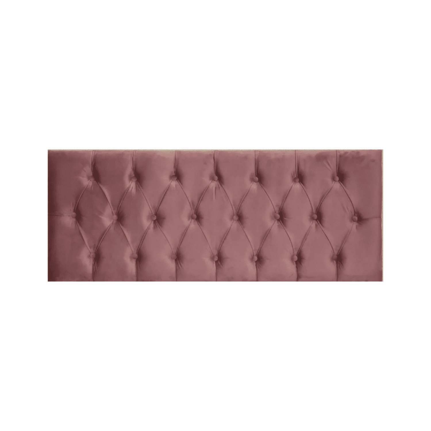 Importclick - Respaldo Elegante King Capitone 180x60 Cm Palo Rosa Felpa