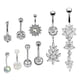 thumbnail image 4 of 9 Uds. Anillos Para El Ombligo Anillos Para El Ombligo Joyería Piercing Con Barras De Cristal Para El Ombligo, 4 of 4