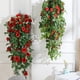 thumbnail image 5 of Guirnalda de rosas artificiales, T-Audace, 2 unidades, rosas colgantes artificiales, flores colgantes, 90 cm, rosas de plástico, decoración navideña, San Valentín, boda, jardín, manualidades, color ro, 5 of 5