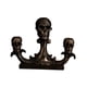 thumbnail image 4 of Decoración De Calavera De Halloween Escultura De Cabeza De Esqueleto Para Soporte De Foto De Mesa Portavelas Dorado, 4 of 5