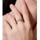 thumbnail image 3 of Anillo de Moissanita Dorada Color D Claridad VVS1 Anillo de Promesa 1 Quilate Plata Esterlina 925 Anillos de Compromiso para Mujer Anillos de Boda de Eternidad Talla 5-9, 3 of 6