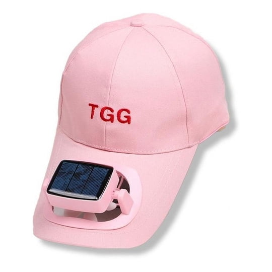 Genérico - Gorra Jockey Ventilador Solar Rosa