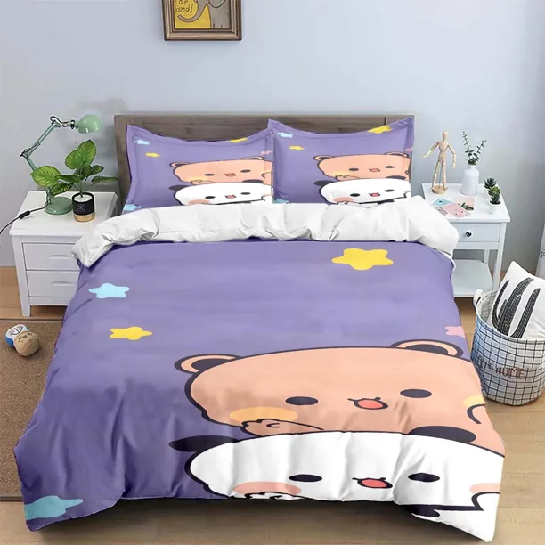 Exquisite Cartoon B-bubu Wallpaper Anime Digital Printing Bedding Set Duvet Cover Comforter Bed Youth Kids Girl Boys Gift