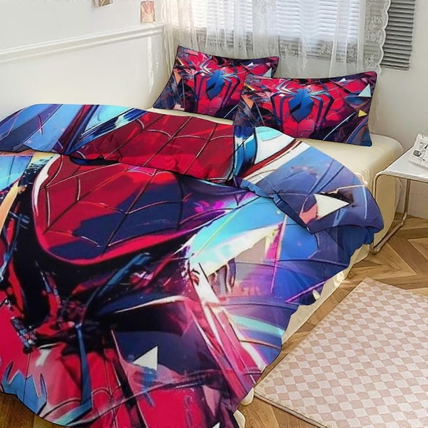 Ropa De Cama Spidean Para Niños Hombres Y Mujeres Tamaño Matrimonial Funda Nórdica Y Fundas De Almohada